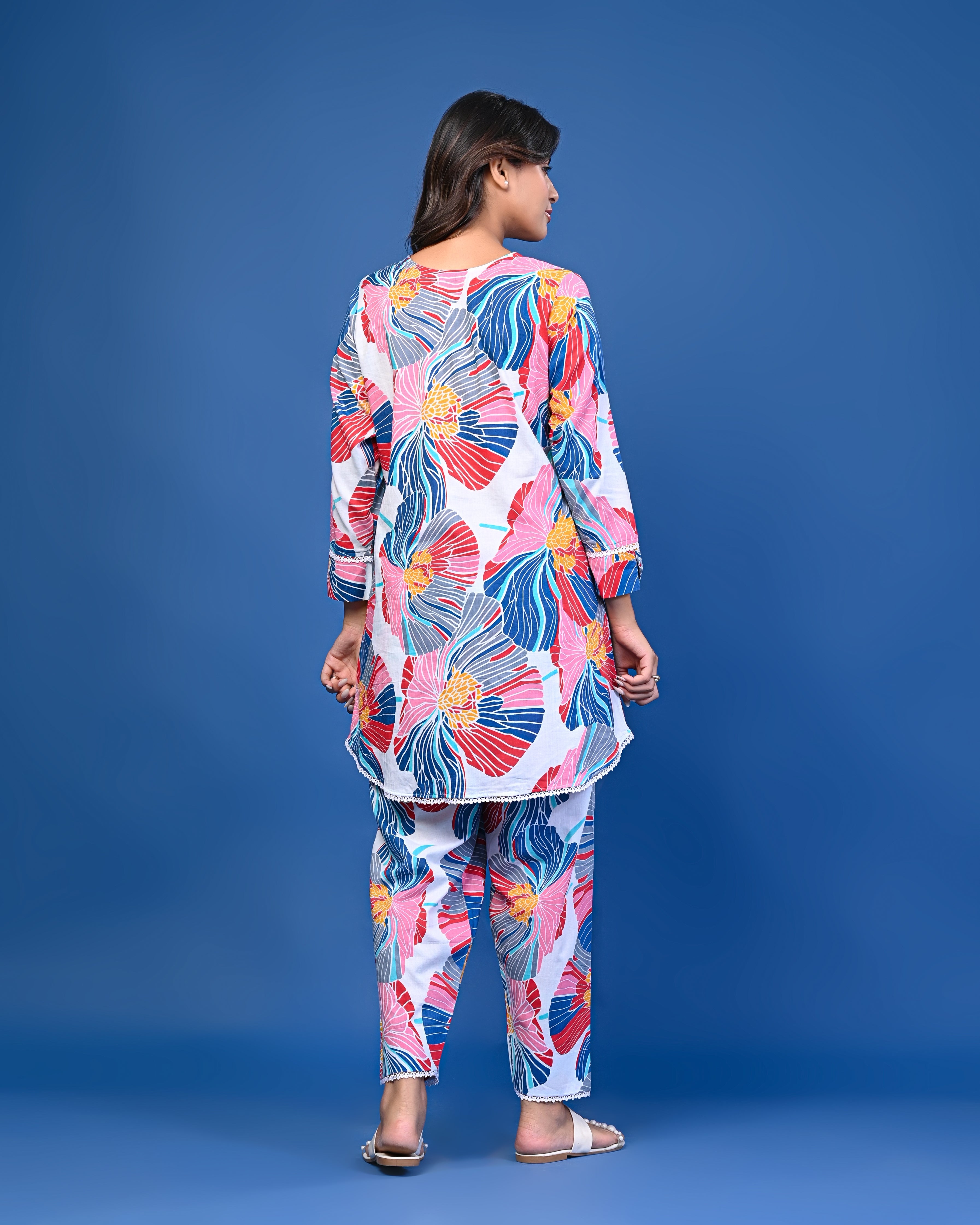 Multicolor Floral Printed Co-ord Set