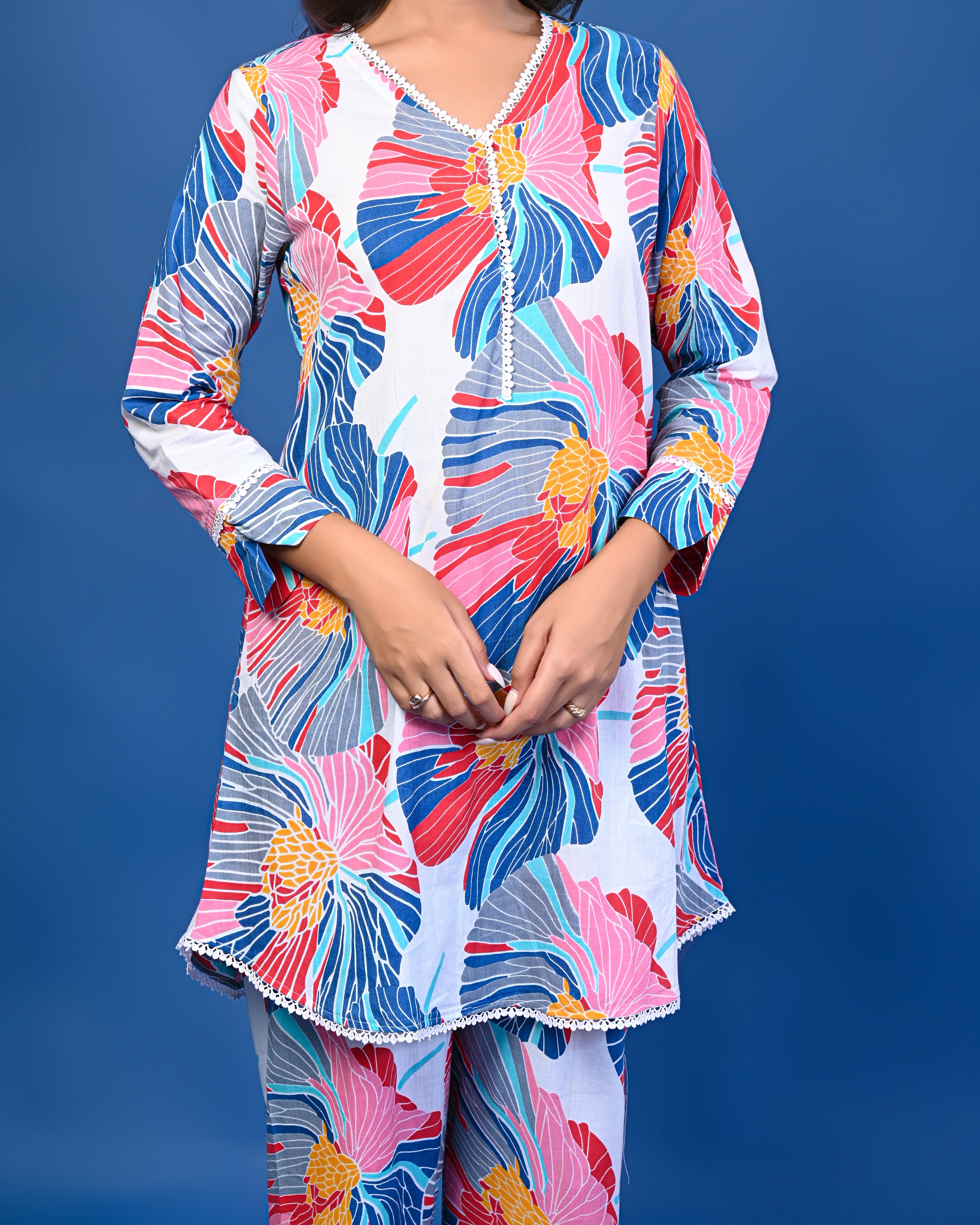 Multicolor Floral Printed Co-ord Set